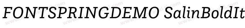 FONTSPRINGDEMO SalinBoldIt字体转换